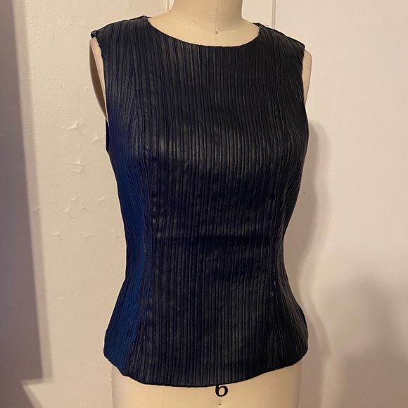 bebe Tops - Faux leather sleeveless top